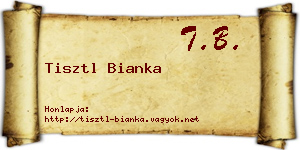Tisztl Bianka névjegykártya