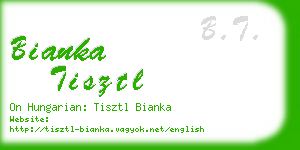 bianka tisztl business card